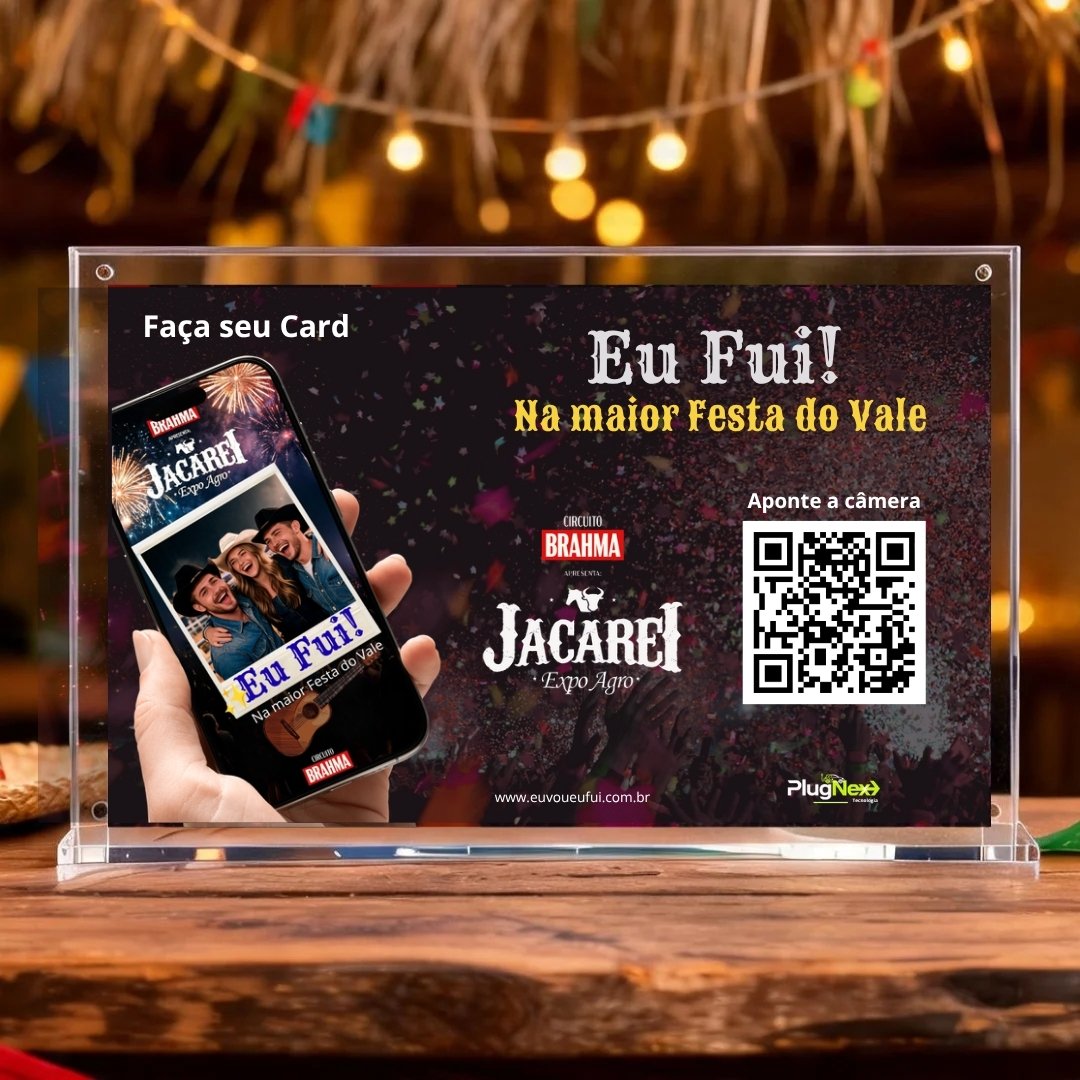 Display Eu Vou Eu Fui no evento